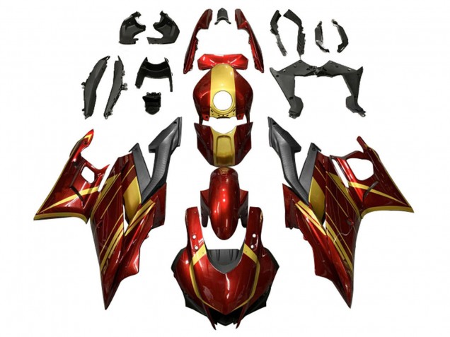 2022-2024 Yamaha YZF R3/R25 Motorcycle Fairings - Red Gold Matte Black Canada