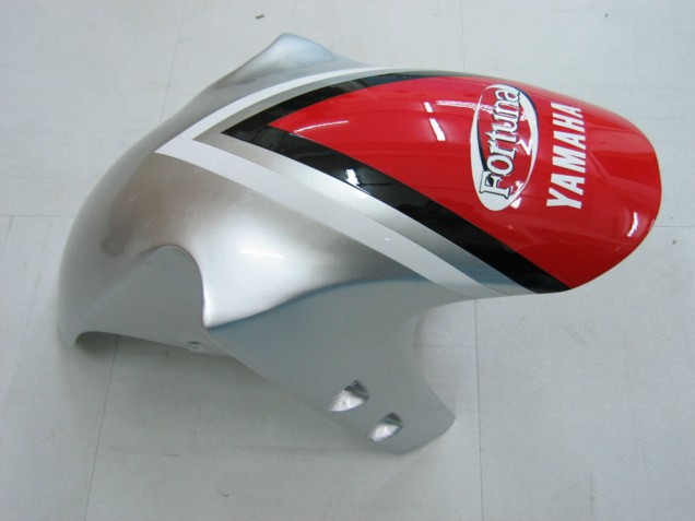 2000-2001 Yamaha YZF 1000 R1 Motorcycle Fairings - Silver Red Fortuna Motul Canada