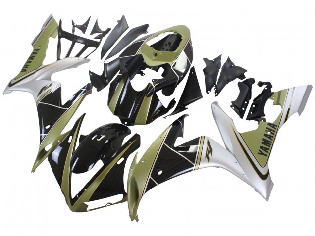 2004-2006 Yamaha YZF 1000 R1 Motorcycle Fairings - Light Gold White Glossy Black Canada