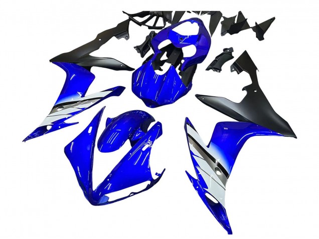 2004-2006 Yamaha YZF 1000 R1 Motorcycle Fairings - Blue White Matte Black Canada