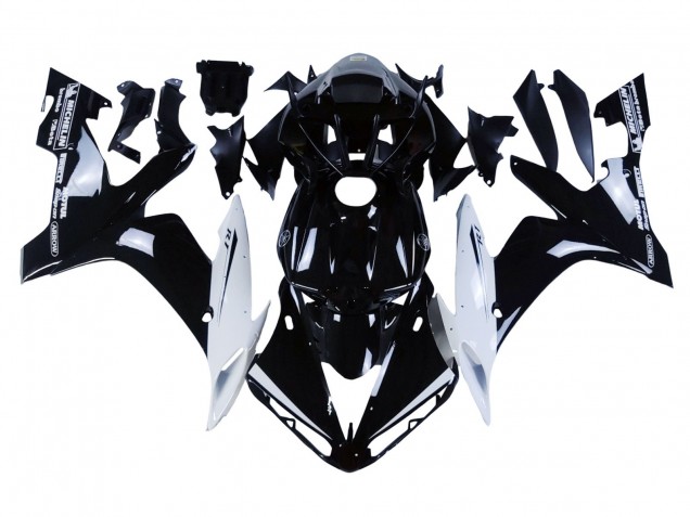 2004-2006 Yamaha YZF 1000 R1 Motorcycle Fairings - Glossy Black White Motul Canada