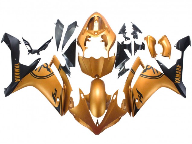 2007-2008 Yamaha YZF 1000 R1 Motorcycle Fairings - Gold Black Canada