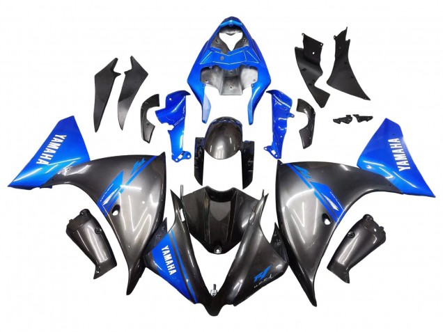 2012-2014 Yamaha YZF 1000 R1 Motorcycle Fairings - Blue Glossy Black Canada