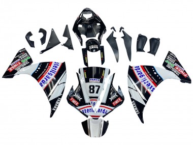 2012-2014 Yamaha YZF 1000 R1 Motorcycle Fairings - Glossy Black White Red Fimer Yamalube Sterilgarda 87 Canada