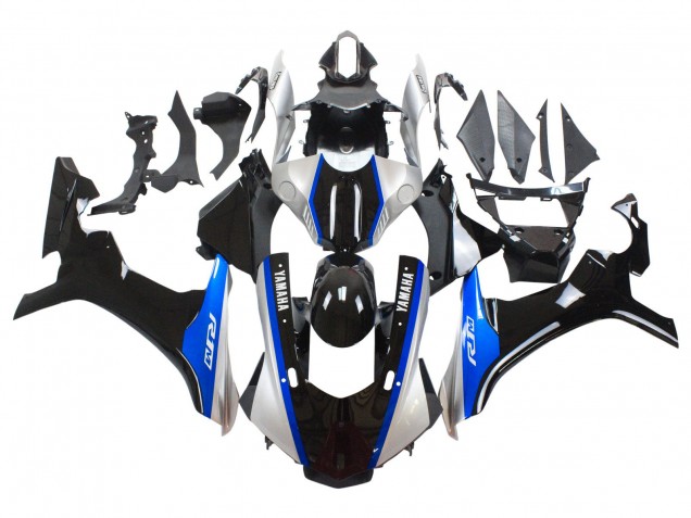 2015-2019 Yamaha YZF 1000 R1 Motorcycle Fairings - Silver Blue Glossy Black Canada
