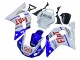 1998-2002 Yamaha YZF 600 R6 Motorcycle Fairings - White Blue Red Fiat 99 Canada