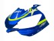 1998-2002 Yamaha YZF 600 R6 Motorcycle Fairings - White Blue Neon Yellow Fiat Motul Michelin Canada