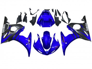2003-2004 Yamaha YZF R6 Motorcycle Fairings - Blue Glossy Black Canada