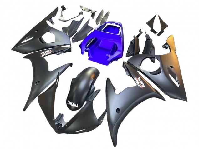 2006-2009 Yamaha YZF R6S Motorcycle Fairings - Blue Matte Black Canada