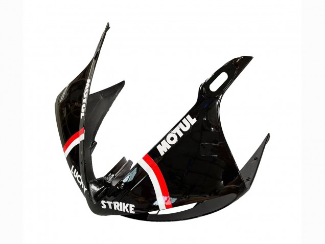 2006-2009 Yamaha YZF R6S Motorcycle Fairings - Glossy Black Red White Lucky Strike Motul Canada