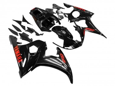 2003-2004 Yamaha YZF R6 Motorcycle Fairings - Glossy Black Red Canada