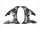 2003-2004 Yamaha YZF R6 Motorcycle Fairings - Grey Matte Black Geometric Canada