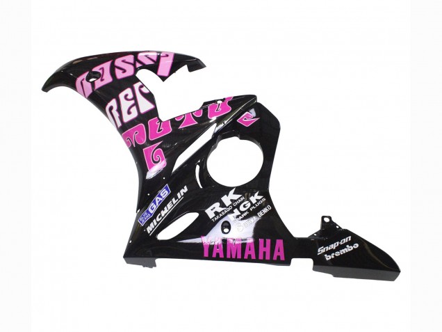 2003-2004 Yamaha YZF R6 Motorcycle Fairings - Yellow Pink Glossy Black Rossi Repsol 46 Canada
