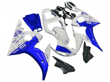 2003-2004 Yamaha YZF R6 Motorcycle Fairings - White Blue GYTR Canada