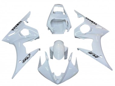 2003-2004 Yamaha YZF R6 Motorcycle Fairings - White Black Decals Canada