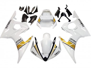 2003-2004 Yamaha YZF R6 Motorcycle Fairings - White Gold Canada