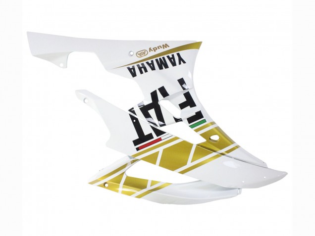 2006-2007 Yamaha YZF 600 R6 Motorcycle Fairings - White Gold Black Fiat Canada