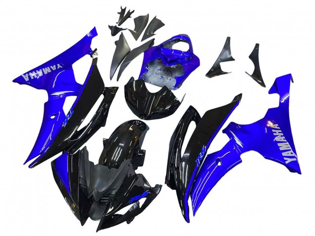 2008-2016 Yamaha YZF 600 R6 Motorcycle Fairings - Blue Glossy Black Canada
