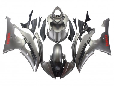 2008-2016 Yamaha YZF 600 R6 Motorcycle Fairings - Matte Grey Red Decals Canada