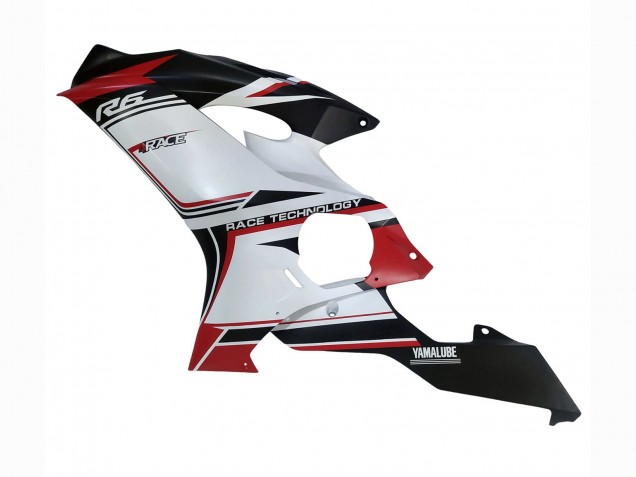 2017-2025 Yamaha YZF 600 R6 Motorcycle Fairings - White Red Black Semakin Didepan Canada