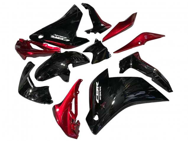 2011-2015 Honda CBR250RR Motorcycle Fairings - Glossy Black Red Canada