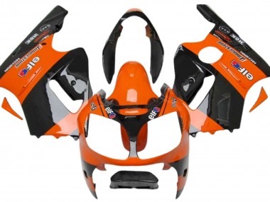 2000-2001 Kawasaki ZX12R Motorcycle Fairings - Orange Black Elf Michelin Canada