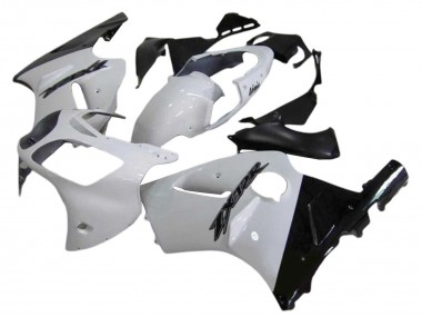 2000-2001 Kawasaki ZX12R Motorcycle Fairings - White Glossy Black Canada