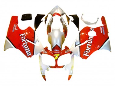 2000-2001 Kawasaki ZX12R Motorcycle Fairings - Silver Red Fortuna Motul 7 Canada