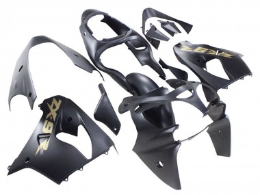 2000-2001 Kawasaki ZX9R Motorcycle Fairings - Matte Black Gold Canada