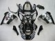 2000-2001 Kawasaki ZX9R Motorcycle Fairings - Glossy Black White West Canada