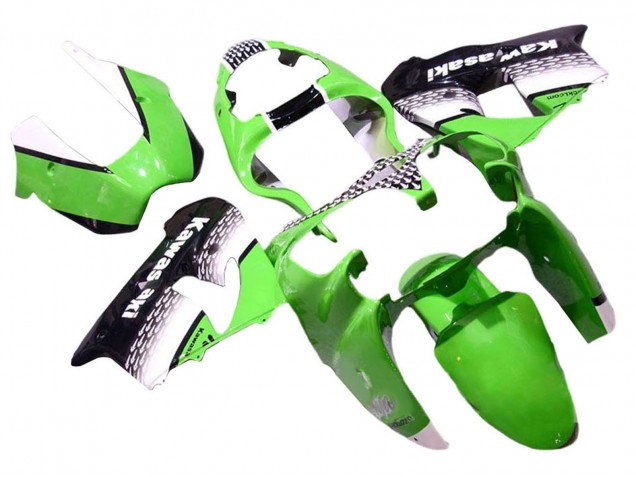 2000-2001 Kawasaki ZX9R Motorcycle Fairings - Green White Black Canada