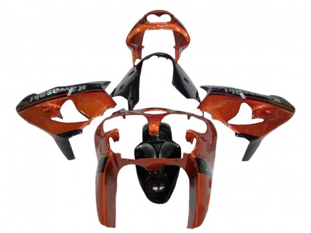 2000-2001 Kawasaki ZX9R Motorcycle Fairing - Orange Black Canada