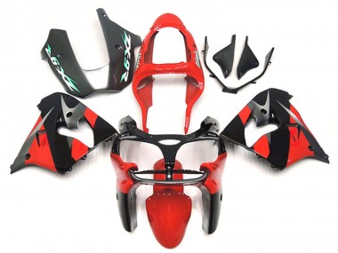 2000-2001 Kawasaki ZX9R Motorcycle Fairings - Red Black Canada