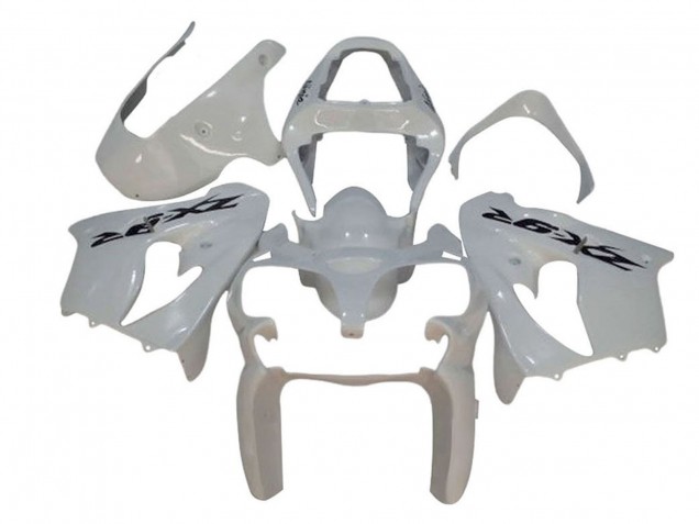 2002-2003 Kawasaki ZX9R Motorcycle Fairings - White Black Decal Canada