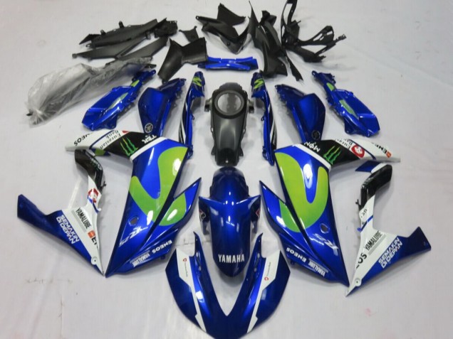 2015-2018 Yamaha YZF R3/R25 Motorcycle Fairings - Blue White Black Green Monster Canada