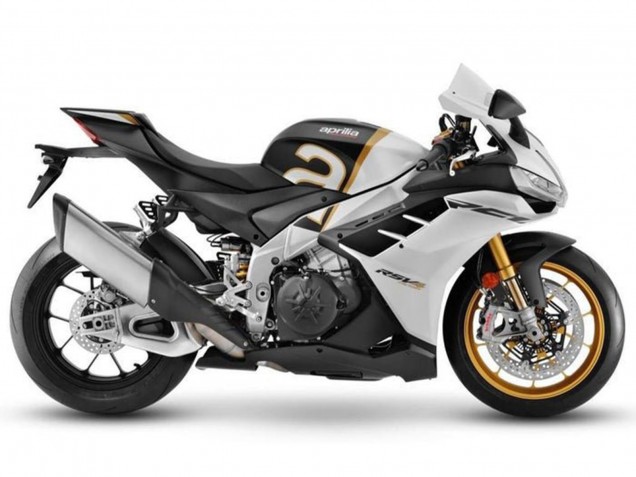 2021-2024 Aprilia RSV4 1100 Motorcycle Fairings - Matte White Black Gold Canada