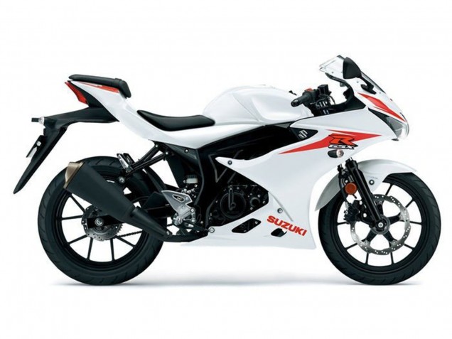 2017-2025 Suzuki GSXR125 Motorcycle Fairings - White Red Canada