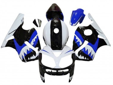 2000-2001 Kawasaki ZX12R Motorcycle Fairings - White Black Blue Shark Canada