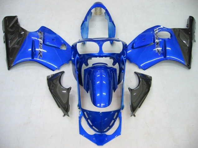 2002-2006 Kawasaki ZX12R Motorcycle Fairing - Blue Glossy Black Canada