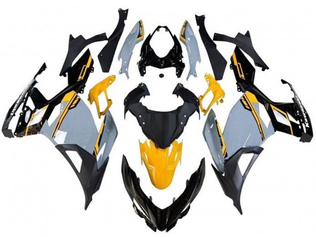 2018-2024 Kawasaki Ninja 400 Motorcycle Fairings - Nardo Grey Orange Black Canada
