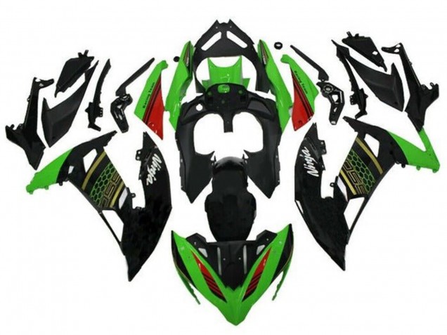 2017-2019 Kawasaki Ninja 650 EX650 Motorcycle Fairings - Green Black Red Gold Honeycomb Canada