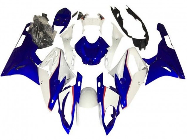 2015-2016 BMW S1000RR Motorcycle Fairings - White Red Blue Pinstripe Canada