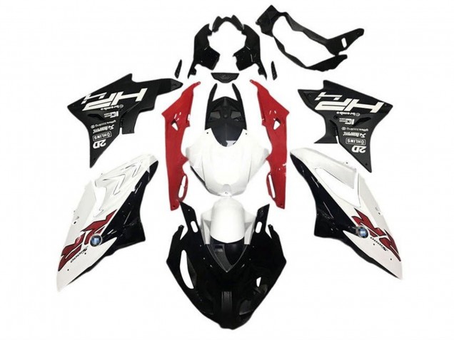 2015-2016 BMW S1000RR Motorcycle Fairings - White Red Black HP RR Canada