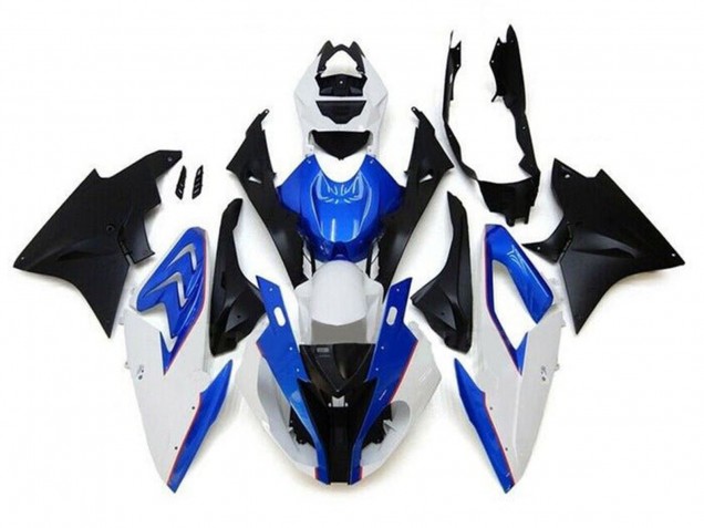 2017-2018 BMW S1000RR Motorcycle Fairings - White Blue Matte Black Canada