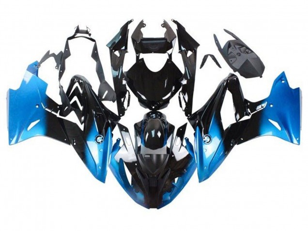 2017-2018 BMW S1000RR Motorcycle Fairings - Blue Glossy Black Fade Canada