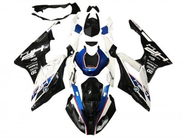 2017-2018 BMW S1000RR Motorcycle Fairings - White Blue Glossy Black HP Canada