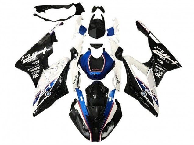 2017-2018 BMW S1000RR Motorcycle Fairings - White Blue Glossy Black HP Canada
