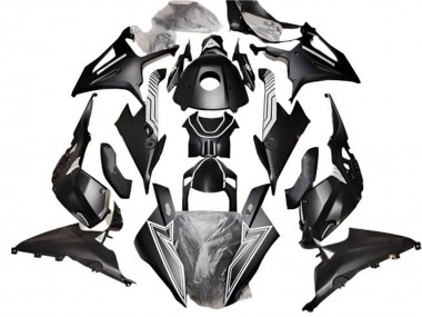 2019-2022 BMW S1000RR Motorcycle Fairings - Matte Black White Lines Canada