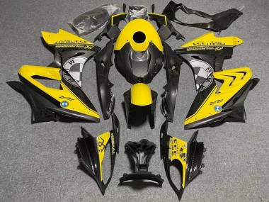 2019-2022 BMW S1000RR Motorcycle Fairings - Yellow Faux Carbon Fiber Canada