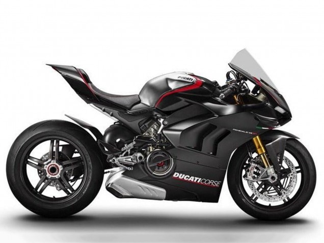 2020-2021 Ducati Panigale V4 V4S Motorcycle Fairings - Silver Red Glossy Black Corse Canada